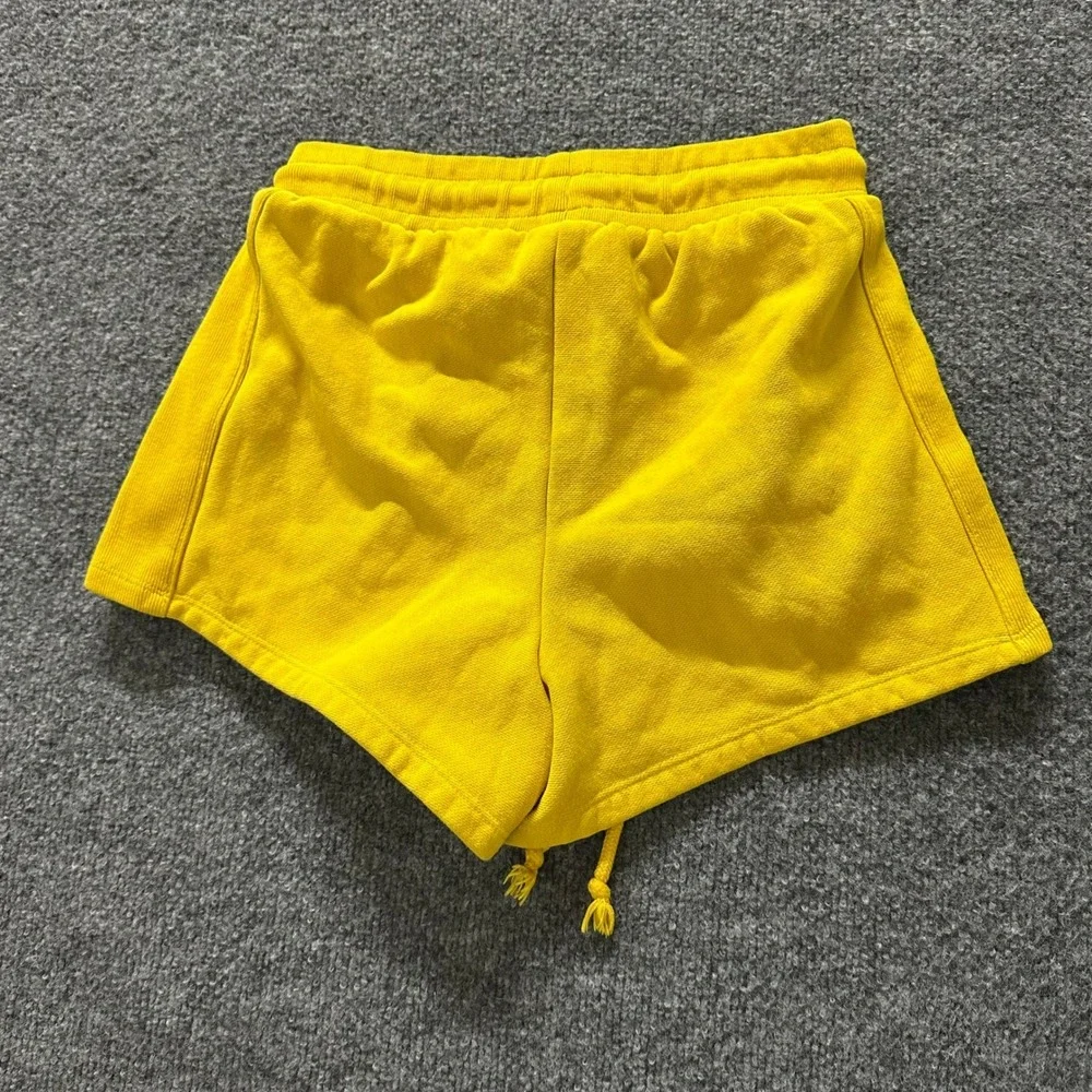 Champion Shorts Womens Size XS Yellow Reverse Weave Sweat Athletic Drawstring